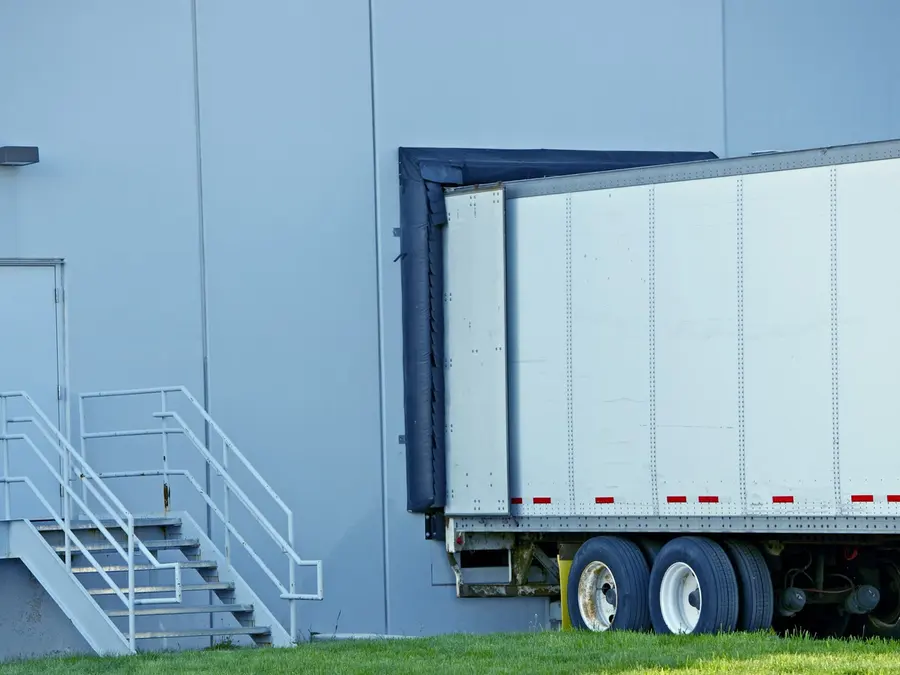 Trailer at a loading dock