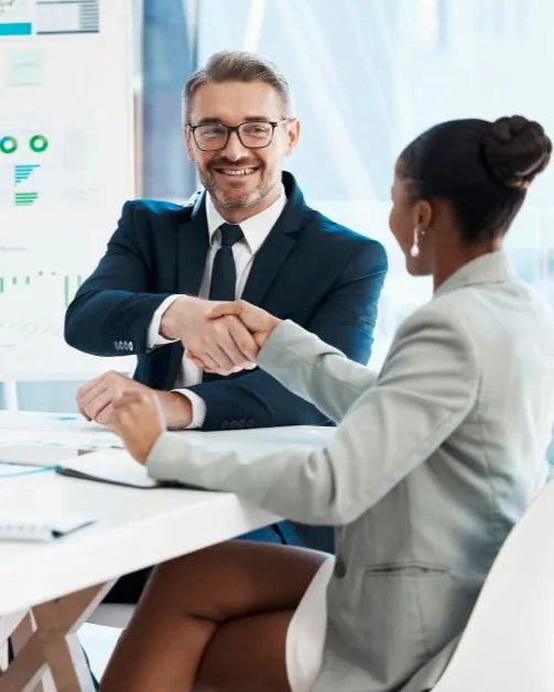 Handshake after agreeing a supply deal